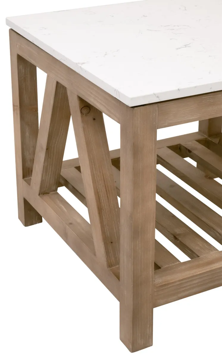 Essentials For Living 8020.SGRY-PNE/WHTQ Spruce End Table Essentials For Living 8020.SGRY-PNE/WHTQ Spruce End Table