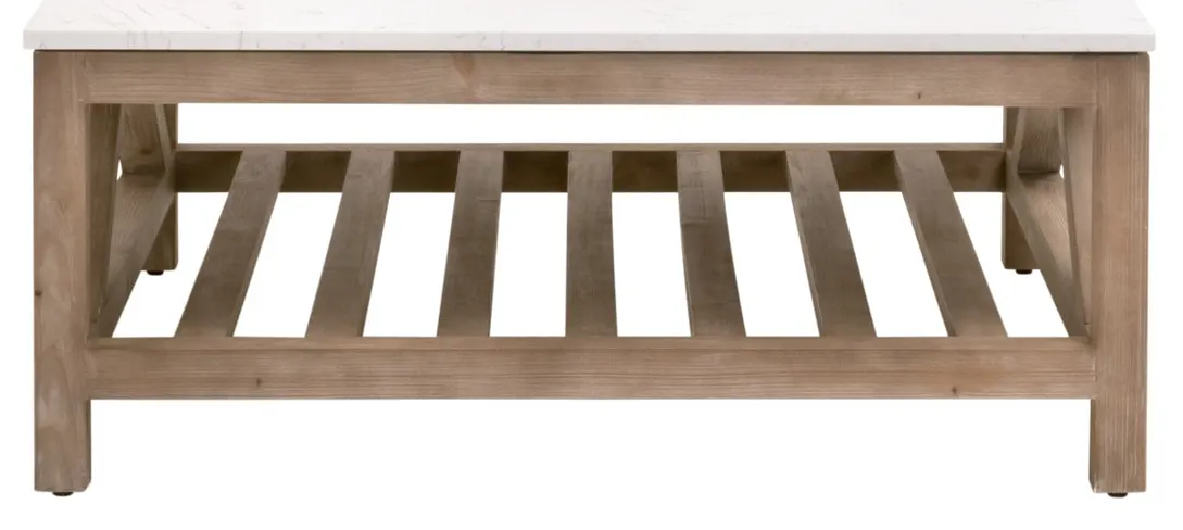 Essentials For Living 8019SQ.SGRY-PNE/WHTQ Spruce Square Coffee Table Essentials For Living 8019SQ.SGRY-PNE/WHTQ Spruce Square Coffee Table