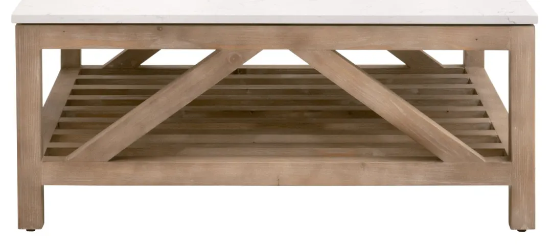 Essentials For Living 8019SQ.SGRY-PNE/WHTQ Spruce Square Coffee Table Essentials For Living 8019SQ.SGRY-PNE/WHTQ Spruce Square Coffee Table
