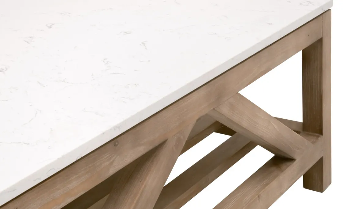 Essentials For Living 8019SQ.SGRY-PNE/WHTQ Spruce Square Coffee Table Essentials For Living 8019SQ.SGRY-PNE/WHTQ Spruce Square Coffee Table