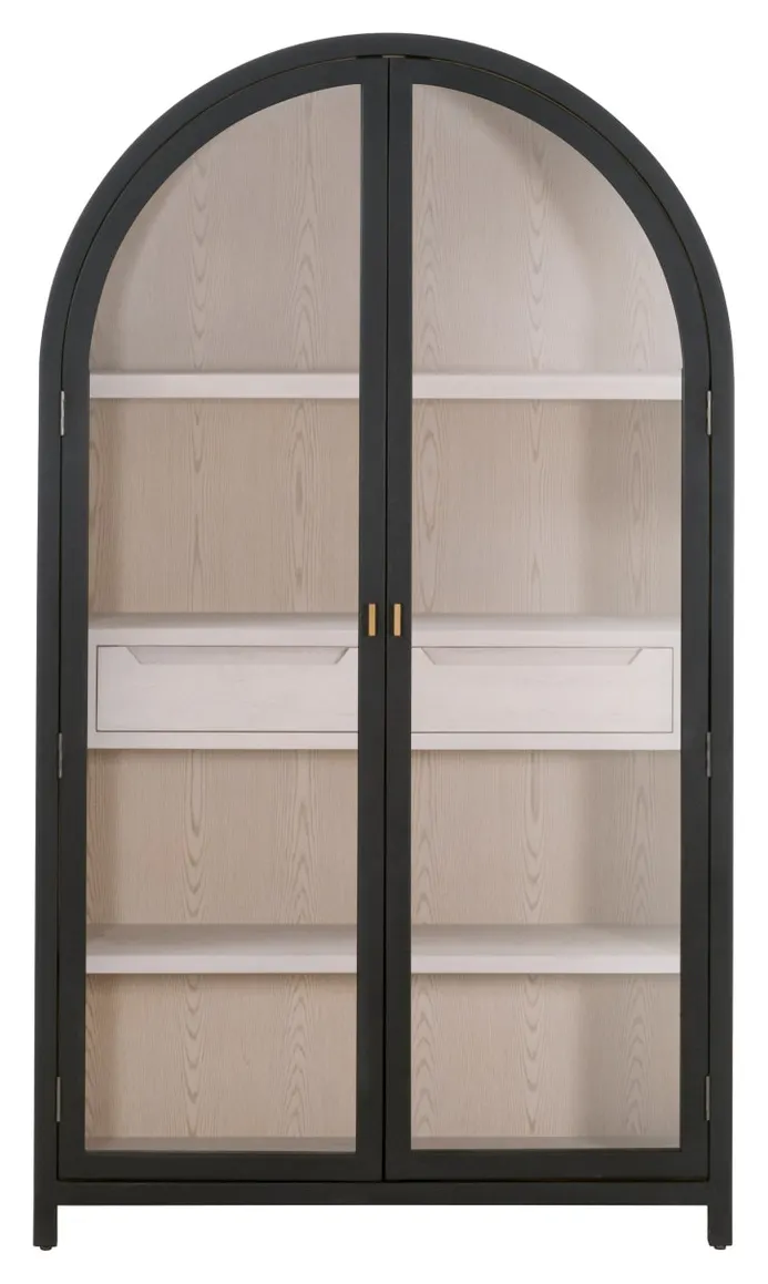 Essentials For Living 8110.BLK-BIR/NO Toulouse Display Cabinet Essentials For Living 8110.BLK-BIR/NO Toulouse Display Cabinet