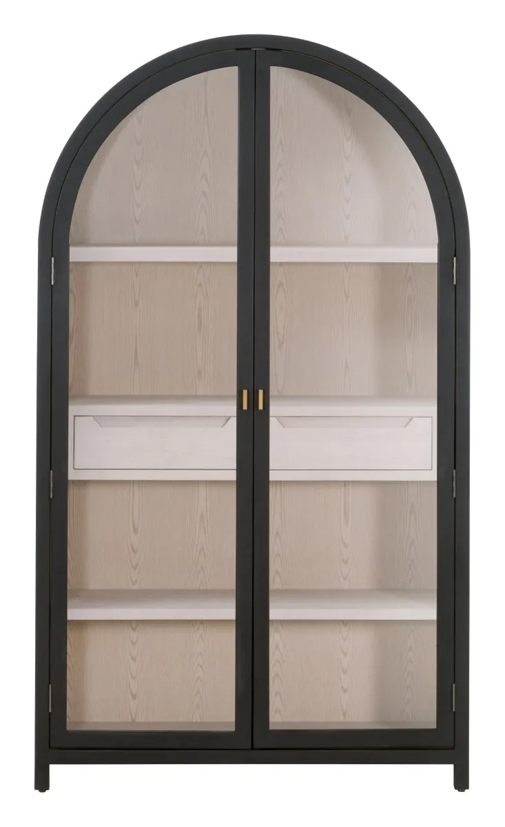 Essentials For Living 8110.BLK-BIR/NO Toulouse Display Cabinet Essentials For Living 8110.BLK-BIR/NO Toulouse Display Cabinet