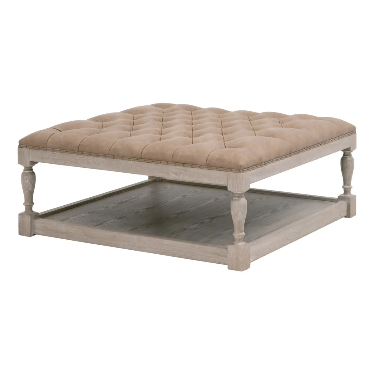 Essentials For Living 6429UP.IVT-BT/NG Townsend Tufted Upholstered Coffee Table