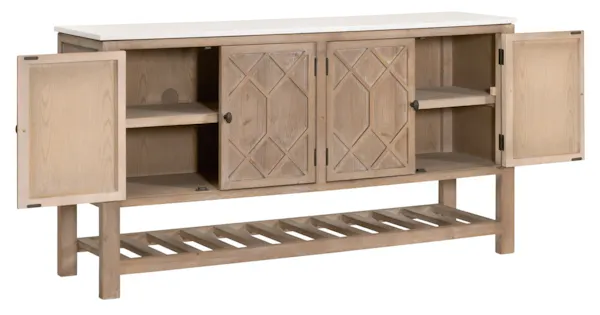 Essentials For Living 8018.SGRY-PNE/WHTQ Willow Media Sideboard Essentials For Living 8018.SGRY-PNE/WHTQ Willow Media Sideboard