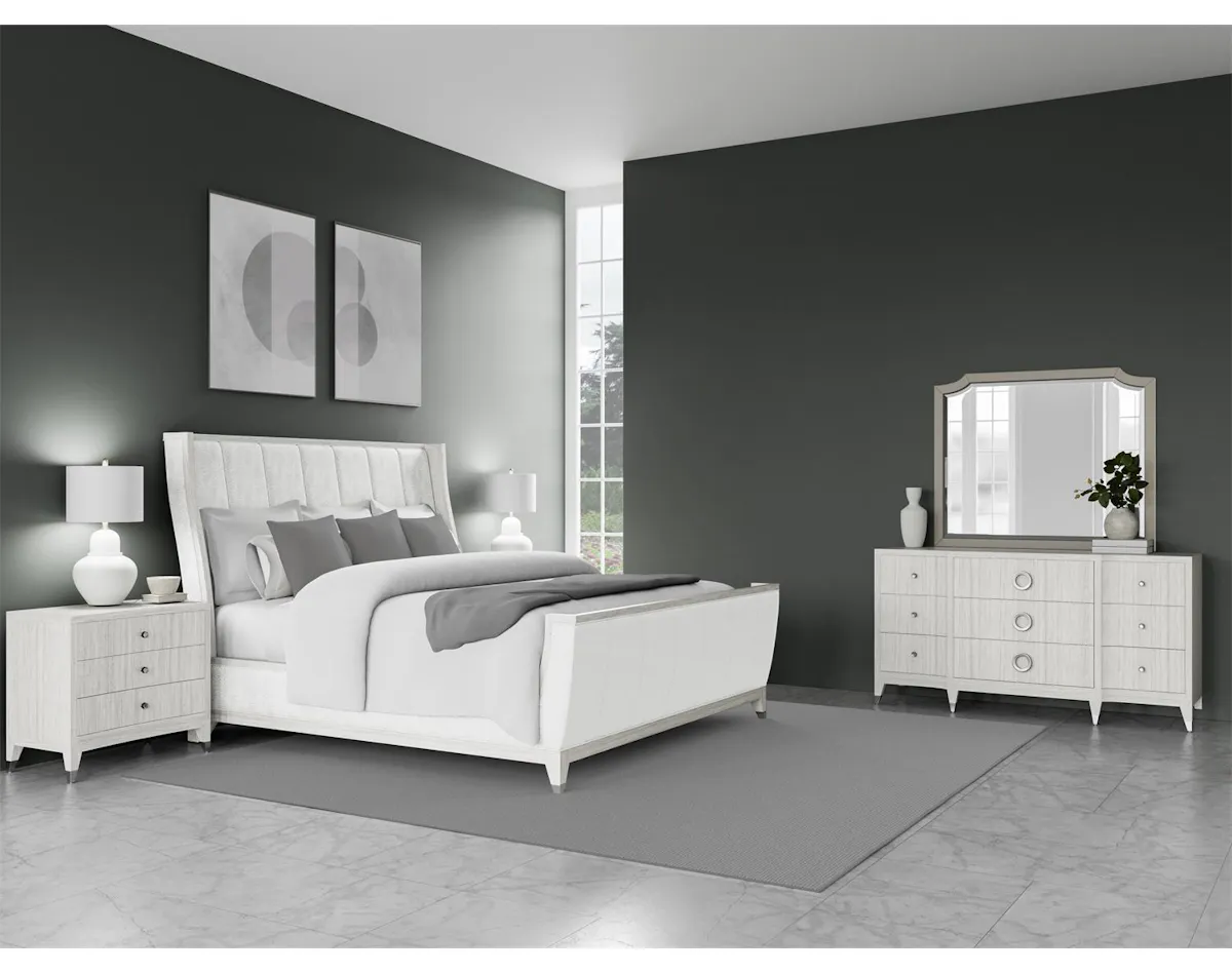 Riverside Furniture 82580-82581-82572 Hepburn King Upholstered Bed Riverside Furniture 82580-82581-82572 Hepburn King Upholstered Bed