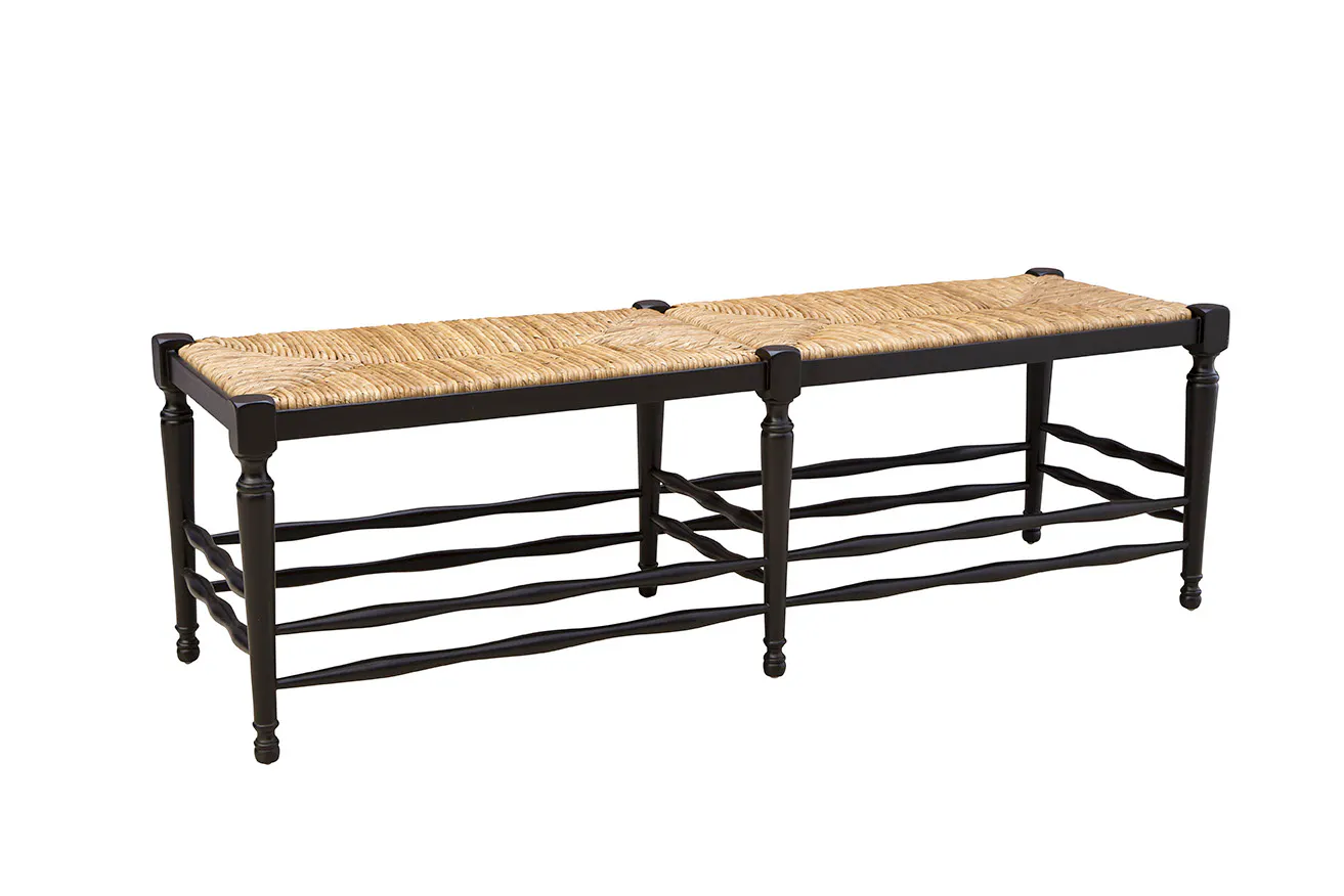 Furniture Classics 51660AB77 Black Reed Bench