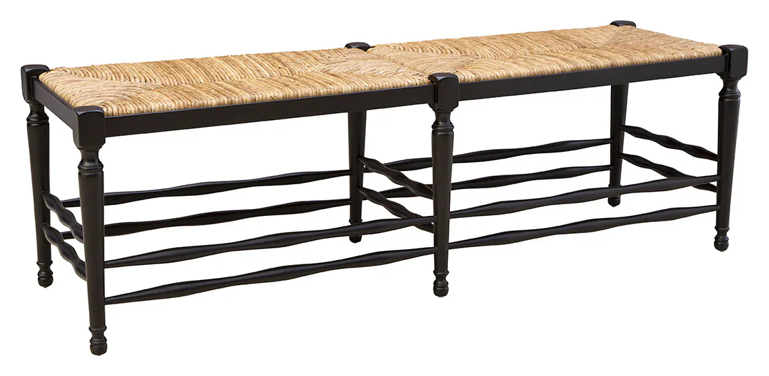 Furniture Classics 51660AB77 Black Reed Bench Furniture Classics 51660AB77 Black Reed Bench