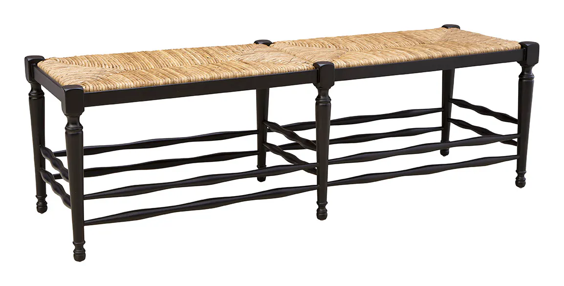 Furniture Classics 51660AB77 Black Reed Bench Furniture Classics 51660AB77 Black Reed Bench
