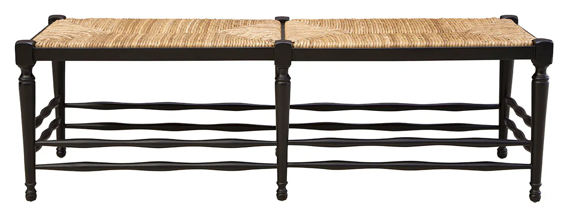 Furniture Classics 51660AB77 Black Reed Bench Furniture Classics 51660AB77 Black Reed Bench