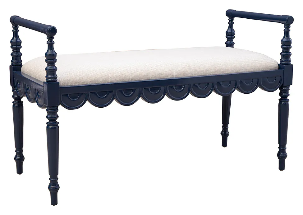 Furniture Classics 51730AZ2 Blue Juliet Bench Furniture Classics 51730AZ2 Blue Juliet Bench