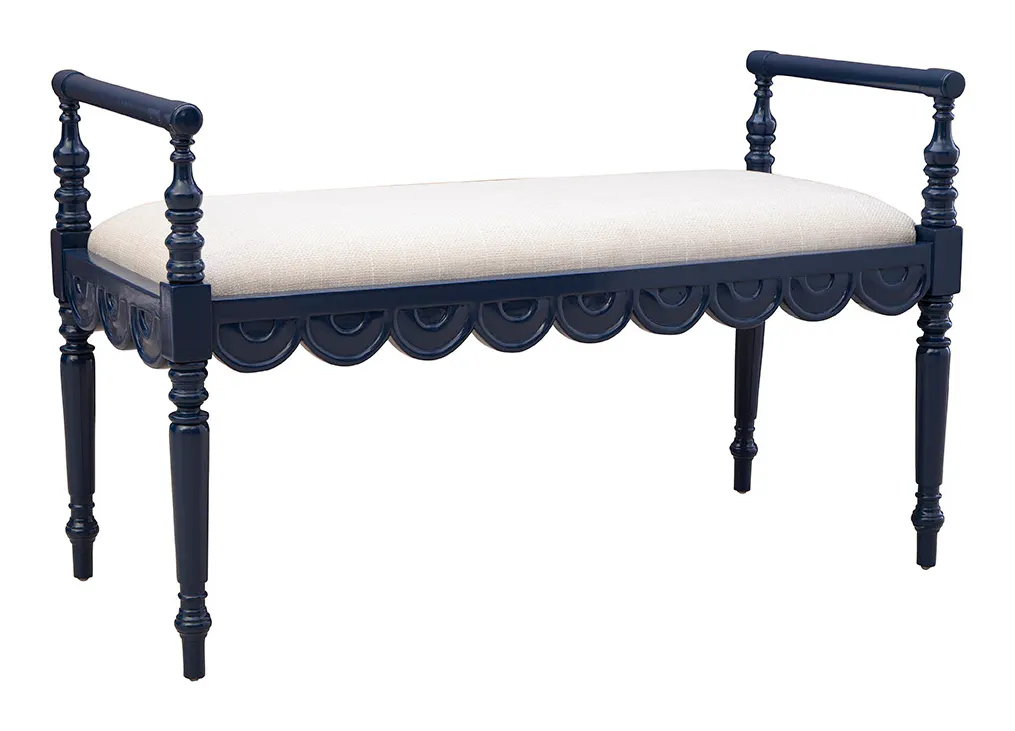 Furniture Classics 51730AZ2 Blue Juliet Bench Furniture Classics 51730AZ2 Blue Juliet Bench