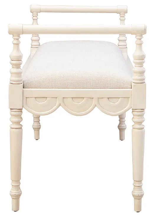 Furniture Classics 51730LT Cream Juliet Bench Furniture Classics 51730LT Cream Juliet Bench
