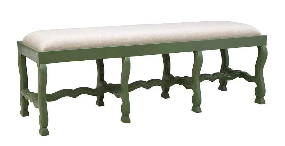 Furniture Classics 61055AG69 Green Romeo Bench