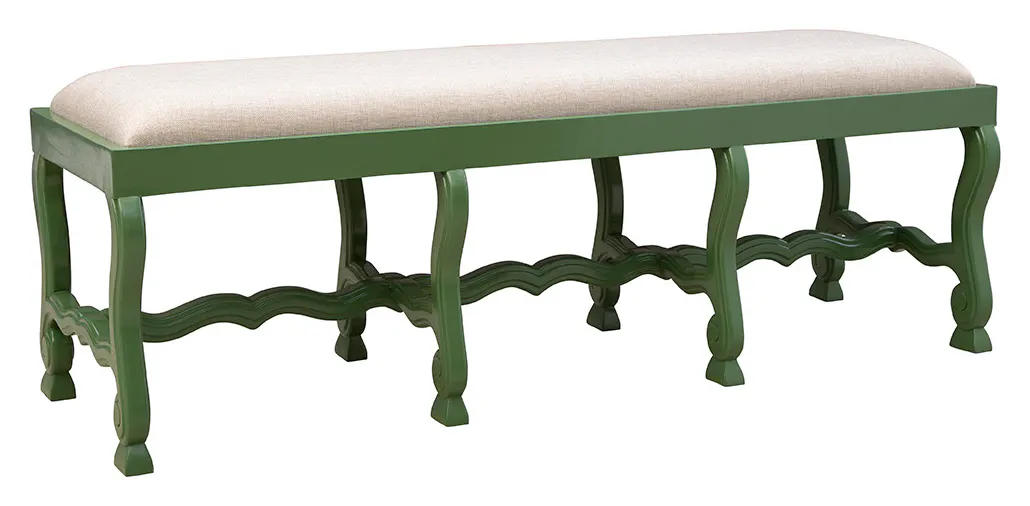 Furniture Classics 61055AG69 Green Romeo Bench Furniture Classics 61055AG69 Green Romeo Bench