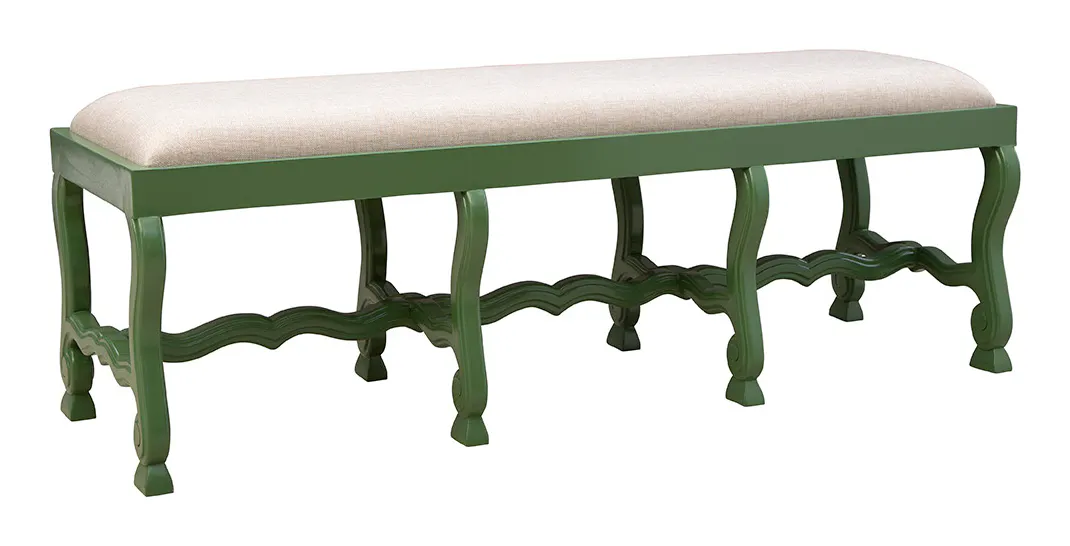 Furniture Classics 61055AG69 Green Romeo Bench Furniture Classics 61055AG69 Green Romeo Bench
