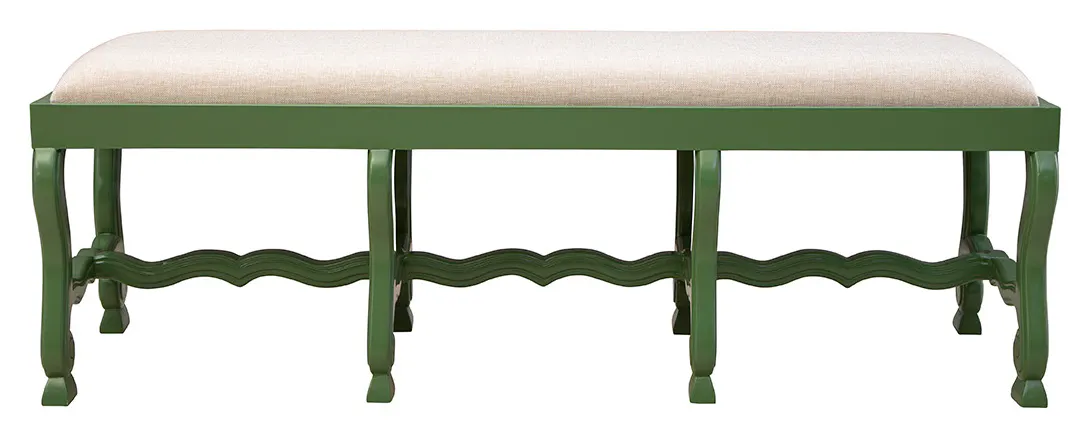 Furniture Classics 61055AG69 Green Romeo Bench Furniture Classics 61055AG69 Green Romeo Bench