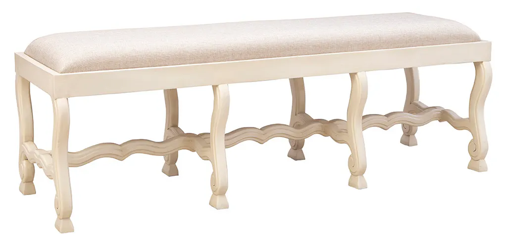 Furniture Classics 61055LT Cream Romeo Bench Furniture Classics 61055LT Cream Romeo Bench