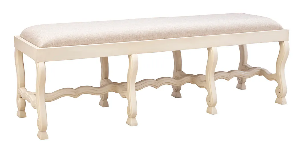Furniture Classics 61055LT Cream Romeo Bench Furniture Classics 61055LT Cream Romeo Bench