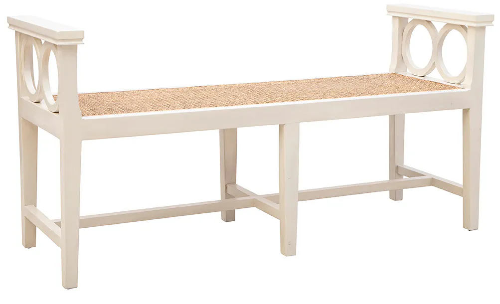 Furniture Classics 61071LT Cream Circles Bench Furniture Classics 61071LT Cream Circles Bench