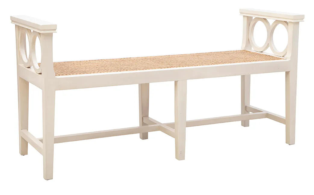 Furniture Classics 61071LT Cream Circles Bench Furniture Classics 61071LT Cream Circles Bench