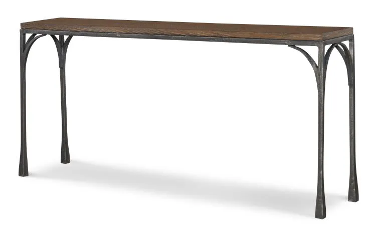 Century Furniture 70A-726-V1 Flat Iron Console Table Napa Cerused
