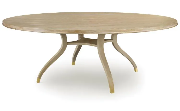 Century Furniture 89A-308-V1 Maison 47 Round 84 Inch Dining Table Blonde Cerused