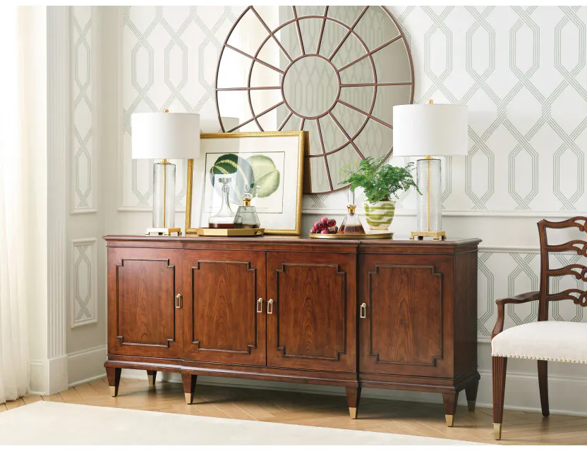 American Drew 426-850 Andover Breakfront Buffet American Drew 426-850 Andover Breakfront Buffet