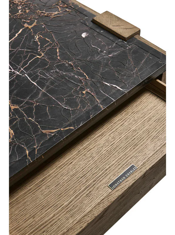 Jonathan Charles 491263-FDO Echo Canyon Marble Rectangular Cocktail Table Jonathan Charles 491263-FDO Echo Canyon Marble Rectangular Cocktail Table