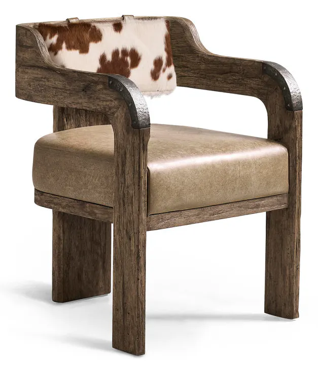 Jonathan Charles 491271-TDA-AC-U2 Stone Ridge Leather & Hide Arm Chair Dark Jonathan Charles 491271-TDA-AC-U2 Stone Ridge Leather & Hide Arm Chair Dark