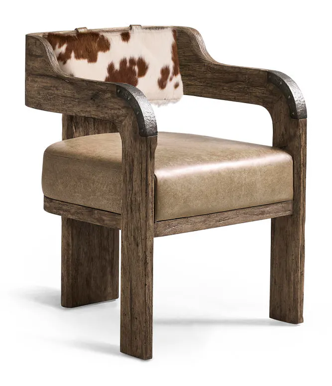 Jonathan Charles 491271-TDA-AC-U2 Stone Ridge Leather & Hide Arm Chair Dark Jonathan Charles 491271-TDA-AC-U2 Stone Ridge Leather & Hide Arm Chair Dark