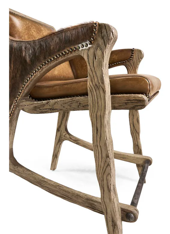 Jonathan Charles 491256-FDO-CS-U2 Echo Canyon Leather & Hide Counter Stool Jonathan Charles 491256-FDO-CS-U2 Echo Canyon Leather & Hide Counter Stool
