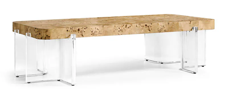 Jonathan Charles 500569-NMB Veil Rectangular Cocktail Table Jonathan Charles 500569-NMB Veil Rectangular Cocktail Table
