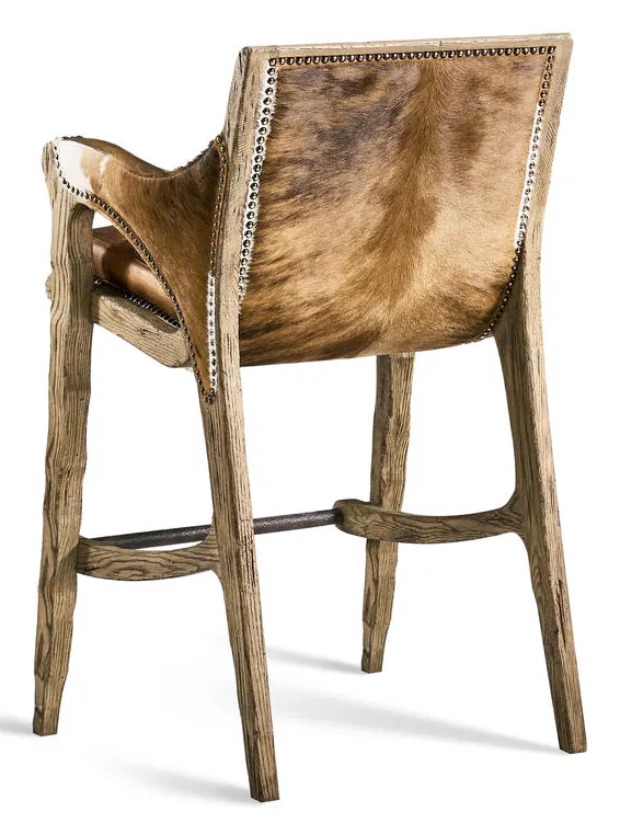 Jonathan Charles 491256-FDO-BS-U2 Echo Canyon Leather & Hide Bar Stool Jonathan Charles 491256-FDO-BS-U2 Echo Canyon Leather & Hide Bar Stool