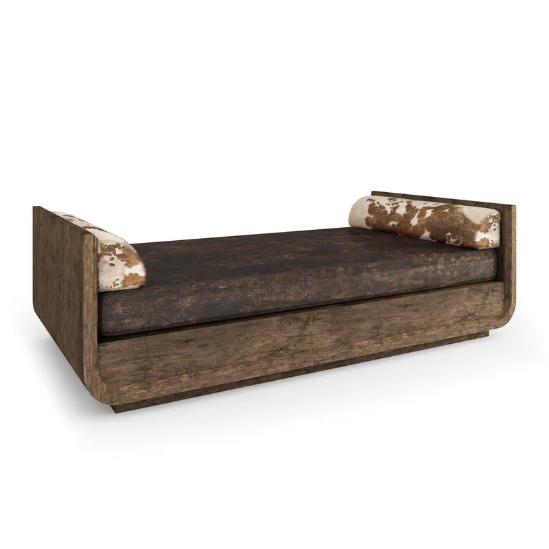 Jonathan Charles 491282-TDA-U2 Stone Ridge Leather & Hide Daybed Dark