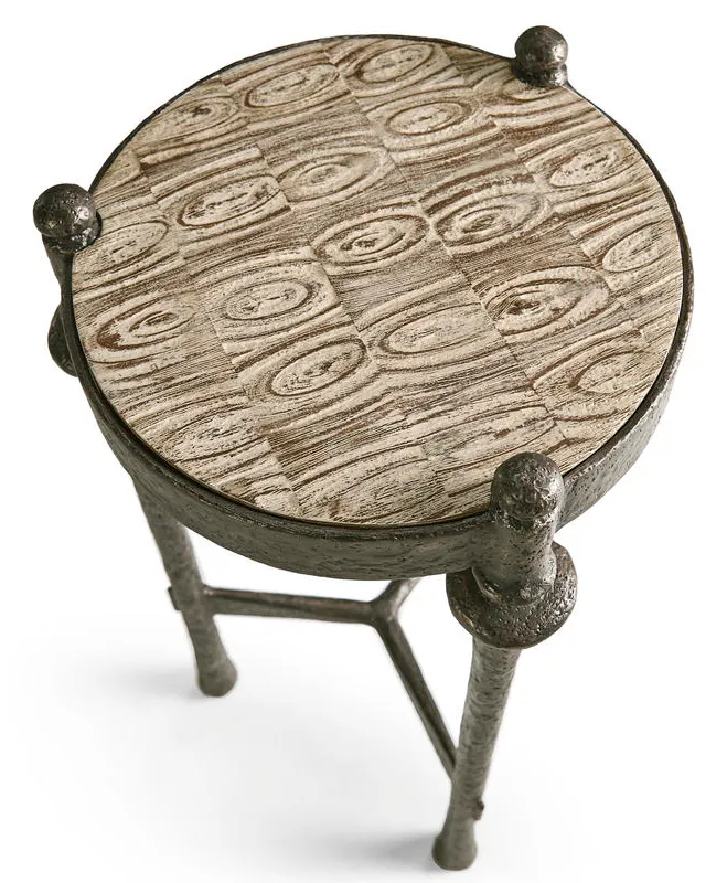 Jonathan Charles 491243-OWH Terravita Round Side Table Jonathan Charles 491243-OWH Terravita Round Side Table