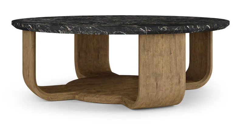 Jonathan Charles 491281-TLA Stone Ridge Round Marble Cocktail Table Light Jonathan Charles 491281-TLA Stone Ridge Round Marble Cocktail Table Light