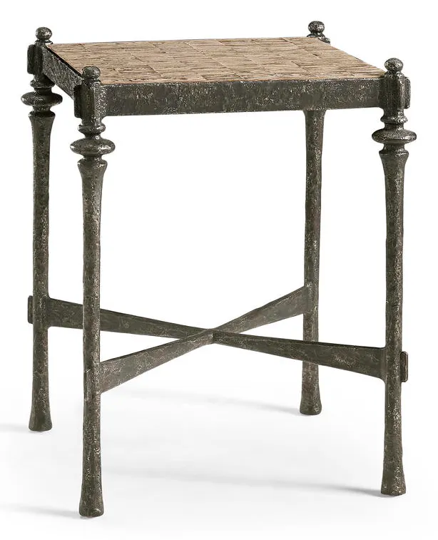 Jonathan Charles 491250-OWH Terravita Square Side Table Jonathan Charles 491250-OWH Terravita Square Side Table