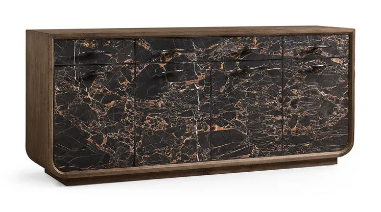 Jonathan Charles 491274-TDA Stone Ridge Marble Credenza Dark Jonathan Charles 491274-TDA Stone Ridge Marble Credenza Dark