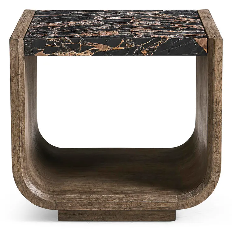 Jonathan Charles 491277-TDA Stone Ridge Marble Side Table Dark Jonathan Charles 491277-TDA Stone Ridge Marble Side Table Dark