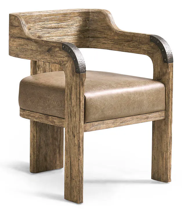 Jonathan Charles 491271-TLA-AC-U2 Stone Ridge Leather & Hide Arm Chair Light Jonathan Charles 491271-TLA-AC-U2 Stone Ridge Leather & Hide Arm Chair Light