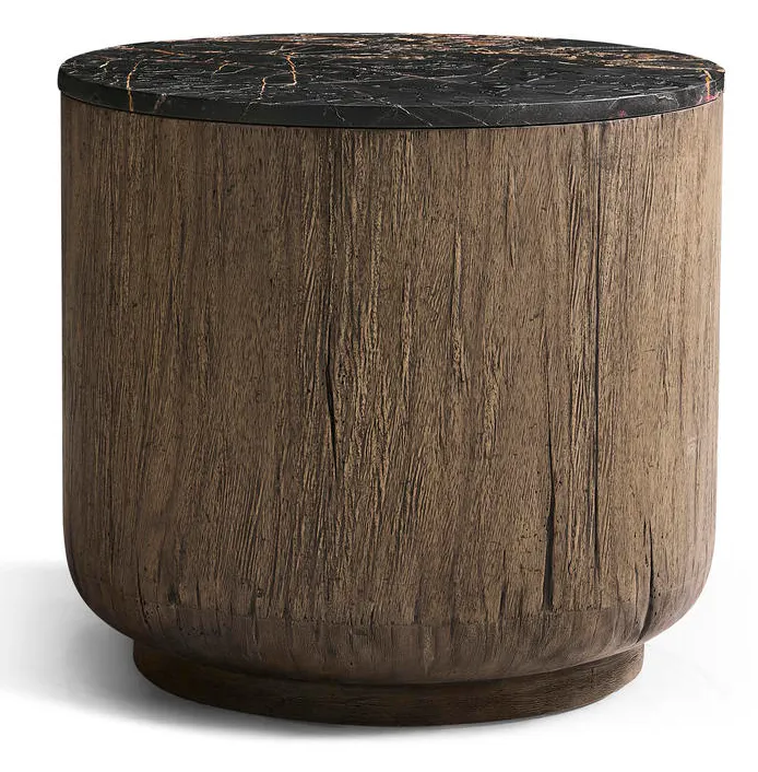 Jonathan Charles 491278-TDA Stone Ridge Marble Round Side Table Dark Jonathan Charles 491278-TDA Stone Ridge Marble Round Side Table Dark