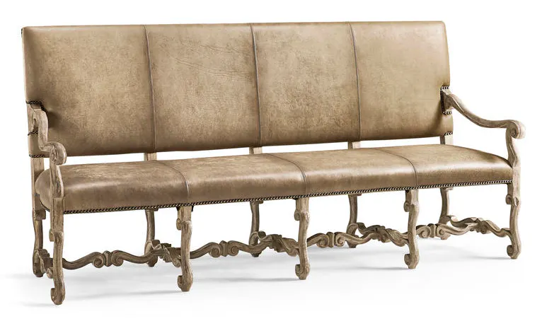 Jonathan Charles 491235-TGO-U1 Sagehill Leather Banquette Bench Jonathan Charles 491235-TGO-U1 Sagehill Leather Banquette Bench