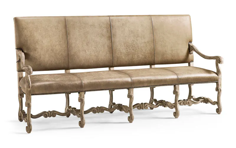 Jonathan Charles 491235-TGO-U1 Sagehill Leather Banquette Bench Jonathan Charles 491235-TGO-U1 Sagehill Leather Banquette Bench