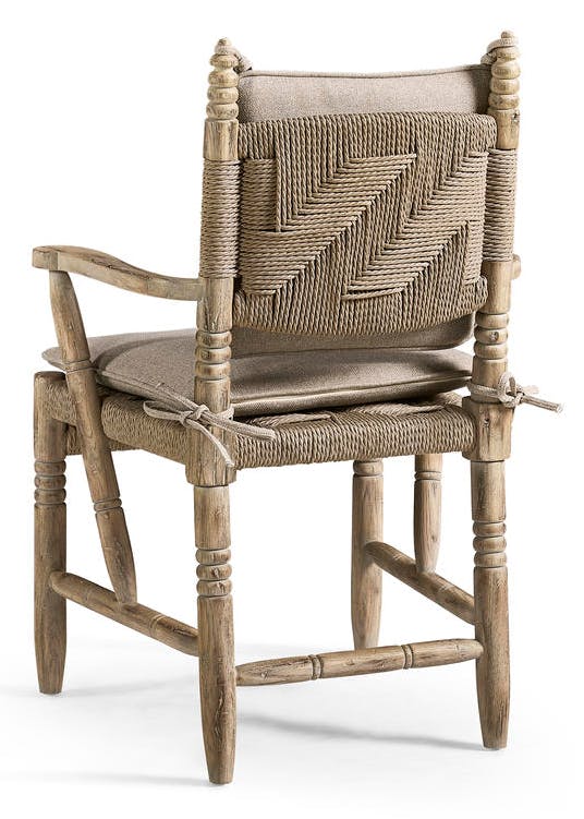 Jonathan Charles 491233-TGO-AC Sagehill Rush Seat Arm Chair Jonathan Charles 491233-TGO-AC Sagehill Rush Seat Arm Chair
