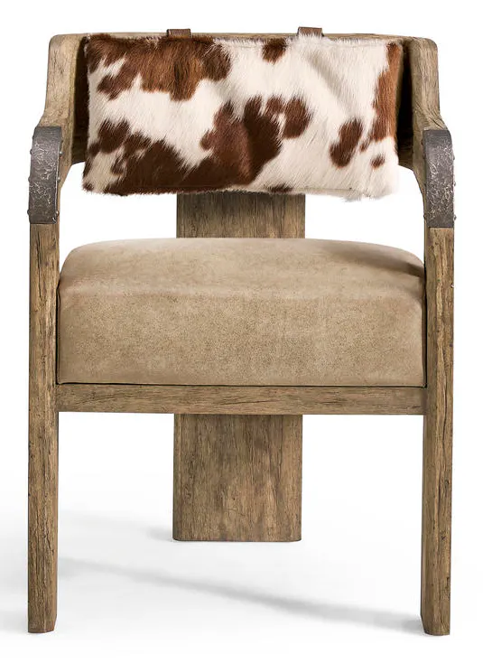 Jonathan Charles 491271-TLA-AC-U2 Stone Ridge Leather & Hide Arm Chair Light Jonathan Charles 491271-TLA-AC-U2 Stone Ridge Leather & Hide Arm Chair Light