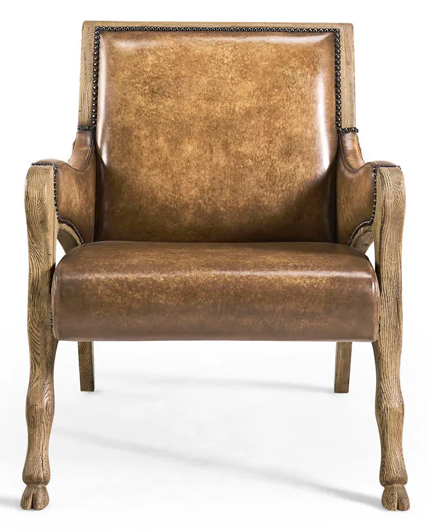 Jonathan Charles 491257-FDO-U2 Echo Canyon Leather & Hide Occasional Chair Jonathan Charles 491257-FDO-U2 Echo Canyon Leather & Hide Occasional Chair