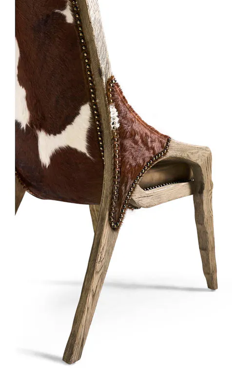 Jonathan Charles 491238-FDO-SC-L044 Echo Canyon Leather & Hide Side Chair Jonathan Charles 491238-FDO-SC-L044 Echo Canyon Leather & Hide Side Chair