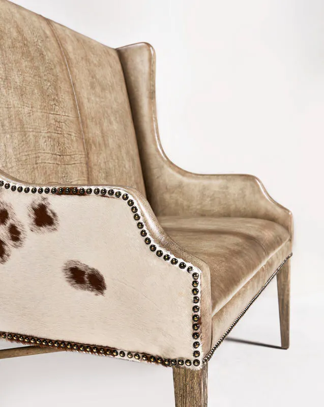 Jonathan Charles 491262-TGO-U2 Sagehill Leather & Hide Loveseat Bench Jonathan Charles 491262-TGO-U2 Sagehill Leather & Hide Loveseat Bench