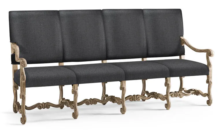 Jonathan Charles 491235-TGO-U3 Sagehill Fabric Banquette Bench Jonathan Charles 491235-TGO-U3 Sagehill Fabric Banquette Bench