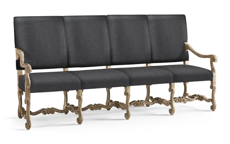 Jonathan Charles 491235-TGO-U3 Sagehill Fabric Banquette Bench Jonathan Charles 491235-TGO-U3 Sagehill Fabric Banquette Bench
